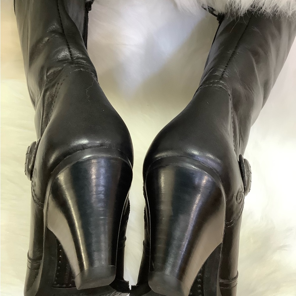 LIKE NEW 🖤BORN Pavan Black Mid Calf Moto Boots - Picture 9 of 14